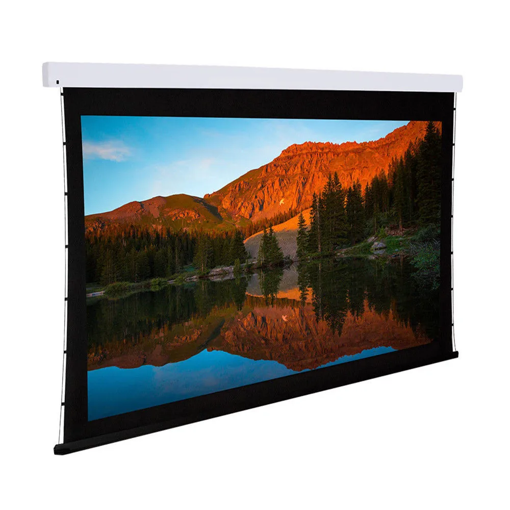 

100 дюймовый Электрический моторизованный планшетовый экран для проекции натяжения для системы домашнего кинотеатра