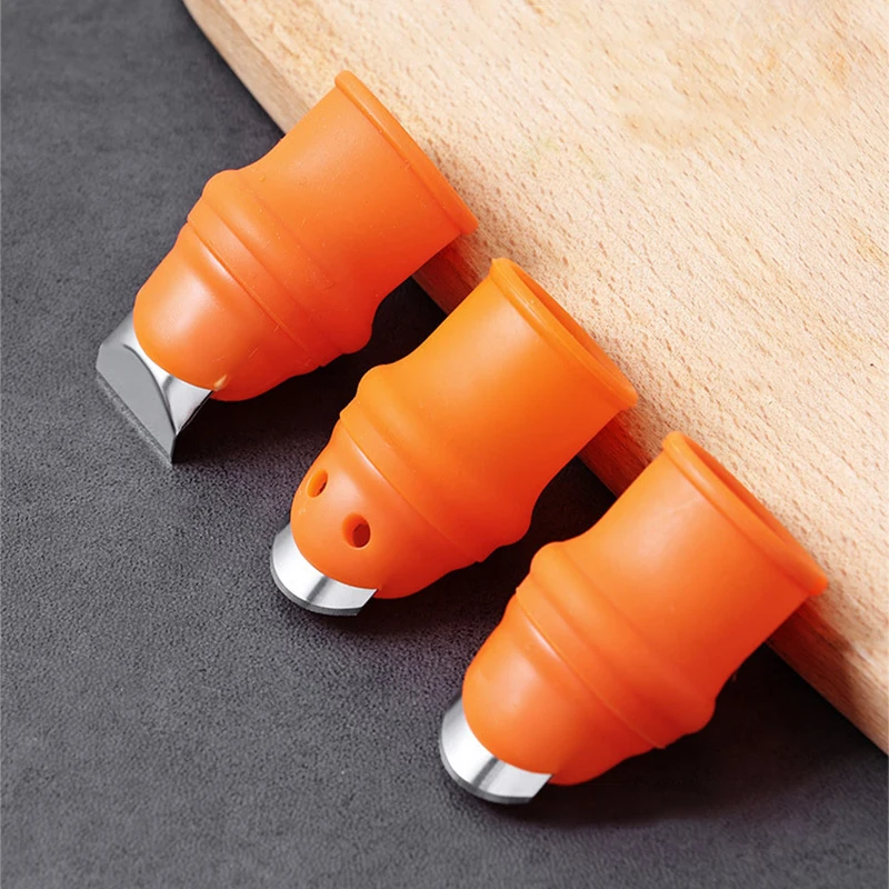 

Silicone Thumb Knife Finger Protector Vegetable Harvesting Knife Plant Blade Scissors Cutting Rings Garden Gloves