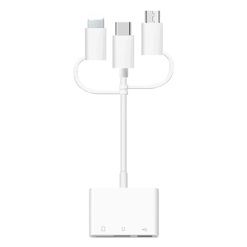 USB Card Reader 3-in-1 Universal TF Secure Digital Memory Cards Phone Adapter For Apple Android Type-C | Компьютеры и офис