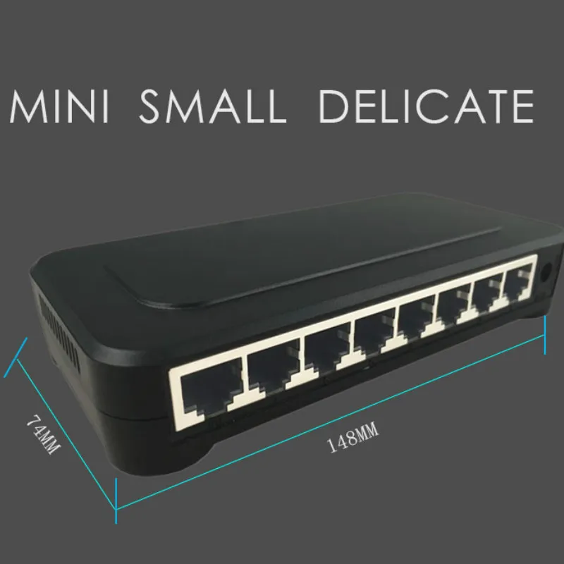 OEM 10 / 100 Мбит/с RJ45 8 портов быстрая стандартная вилка для США и ЕС адаптер 5 в