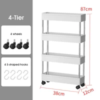 kitchen storage rack cart with wheels rolling auxiliary cart multifunctional organization storage cart for kitchen bathroom bedr