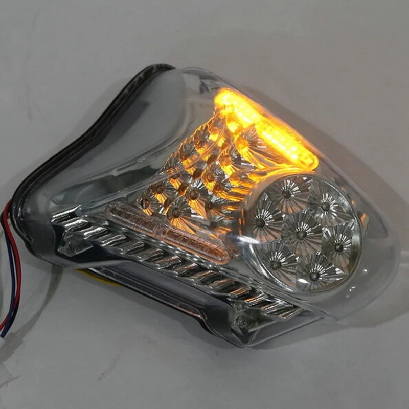 

Motorcycle LED Tail Light Brake Light Turn Signals Assembly for SUZUKI Hayabusa GSX1300R 2008-2019 Clear