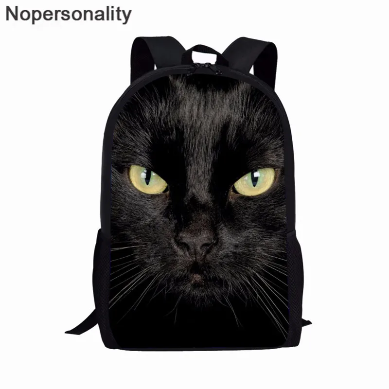 Nopersonality черная кошка печать Большая емкость школьная сумка для подростка Девочки Мальчики 3 шт./компл. Детский Школьный Рюкзак Школьная Сумка - Цвет: L5219C