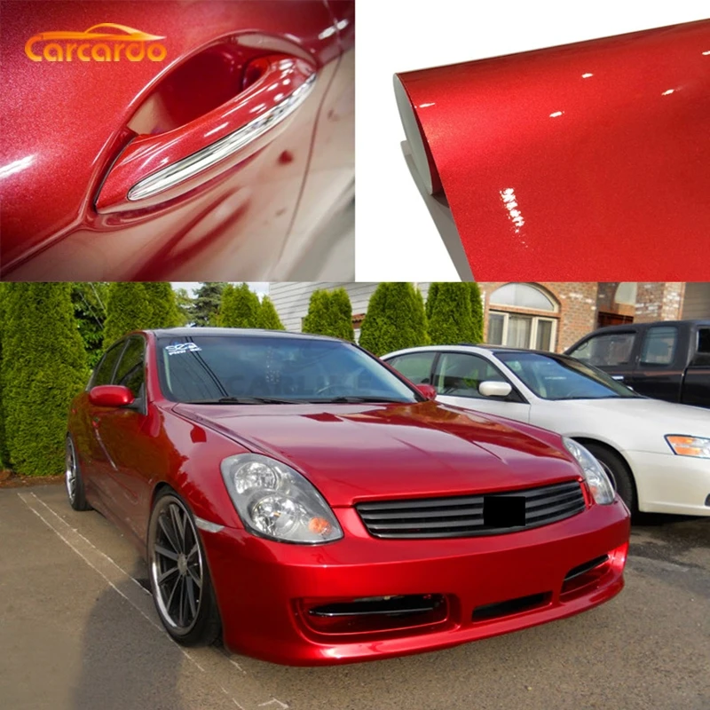 Глянцевый металлический автомобильный стикер Carcardo блестящая жемчужная