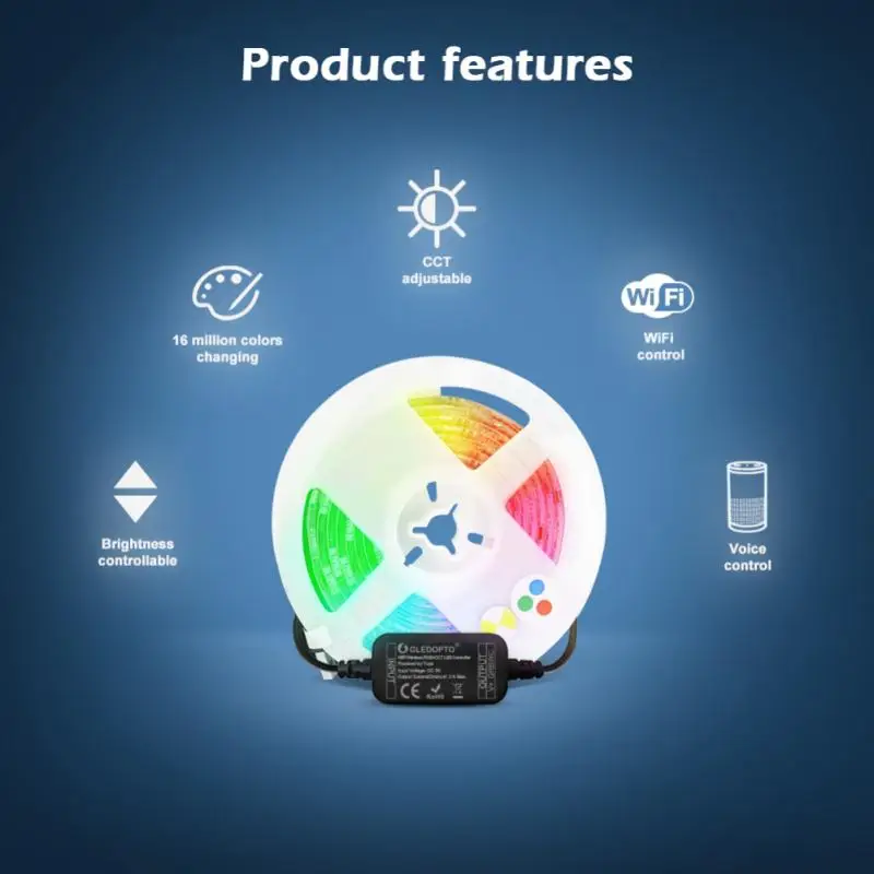 Светодиодная лента с USB-разъемом для телевизора гибкая лампа поддержкой Wi-Fi