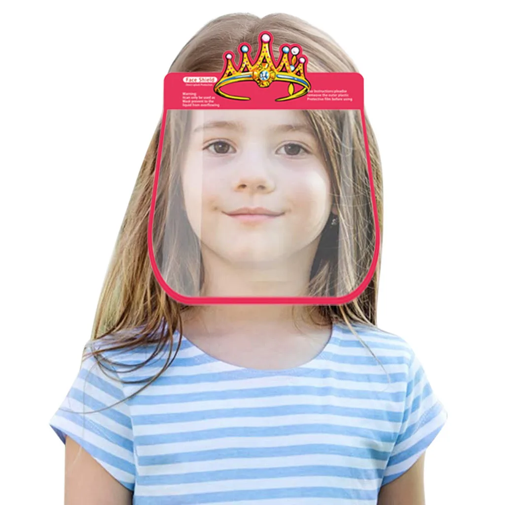 Transparent Face Shield Children Full Mask Protector Splash-proof Dust-proof Cover Cartoon Safety Protective Masks d23 | Безопасность и