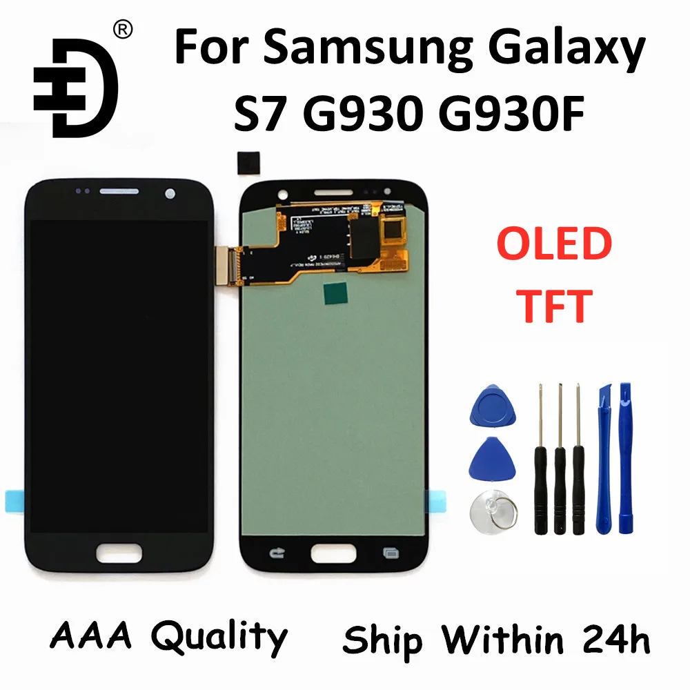 OLED ЖК дисплей для Samsung Galaxy S7 G930 сенсорный экран дигитайзер TFT Замена