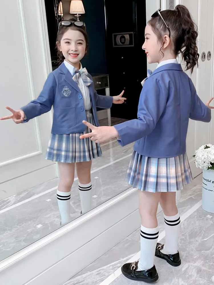 Милая Одежда для маленьких девочек блейзер наряд Японский Школьный костюм JK из
