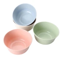 4pcs 15cm wheat straw salad bowls unbreakable mixing bowls reusable dishwasher microwave safe soup bowls for home kitchen