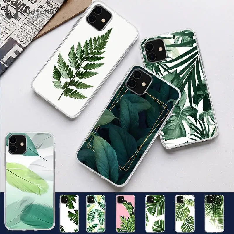 LJHYDFCNB Мягкий силиконовый чехол для телефона из ТПУ с банановым листом iPhone 11 pro XS MAX