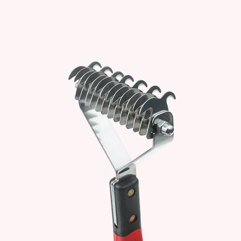 2-сторонний безопасный Dematting гребень грабли для удаления волос расческа собак