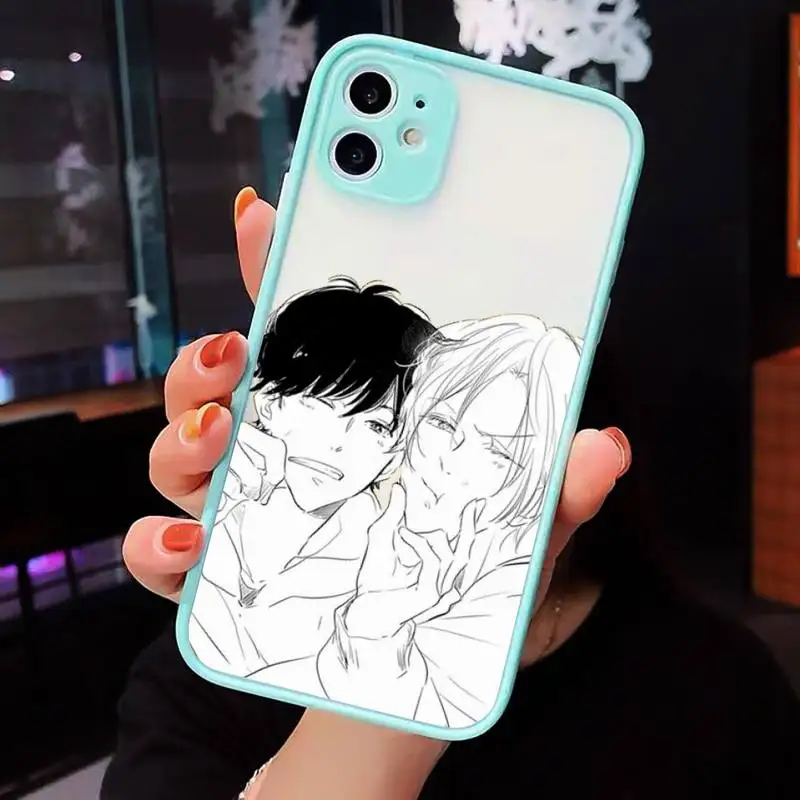 

Banana Fish Anime Phone Case For iPhone 12 11 Mini Pro XR XS Max 7 8 Plus X Matte transparent blue Back Cover