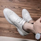 Классические лакированные кожаные деловые мужские классические туфли Bullock, Модные Элегантные Формальные Свадебные Белые Офисные туфли-оксфорды для мужчин, черные