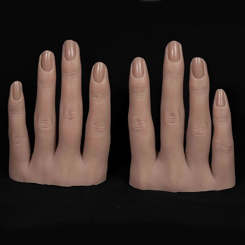Practice Hand Nail Art Training Flexible Bend Fake Manicure Tool Display Stand Finger | Красота и здоровье