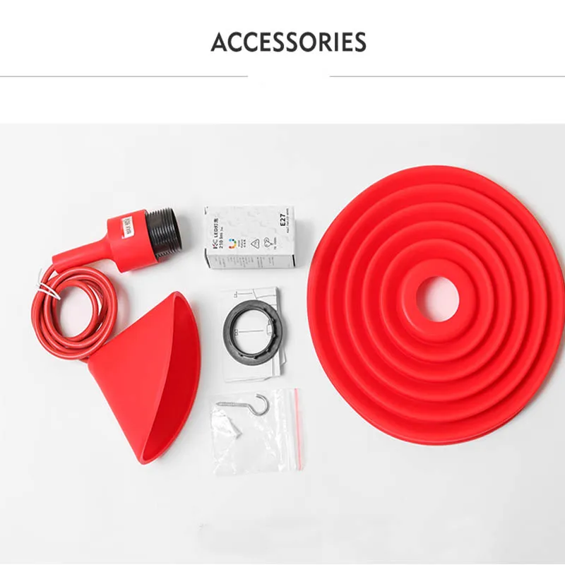 Современный красочный держатель подвесные светильники лампа E27 силиконовый