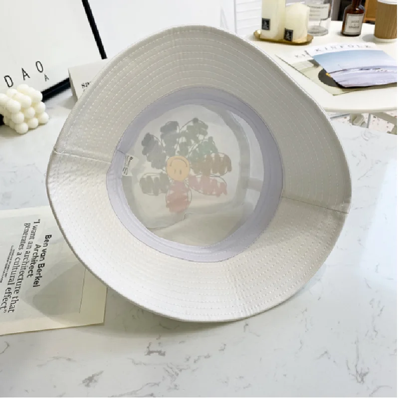 

KPOP INS G-Dragon Daisy Bucket Hat Flower Printed Hat Graffiti Cotton Flat Hat Fisherman Cap Y410