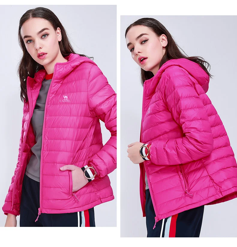 Короткая куртка на утином пуху белого цвета, пальто с гусиным пухом Northface с капюшоном для женщин и мужчин, ультра-светильник, теплая парка больших размеров