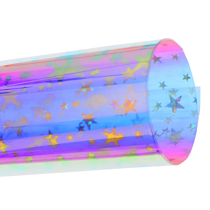 Цветная блестящая Лазерная пленка прозрачные наклейки ювелирные изделия бумага