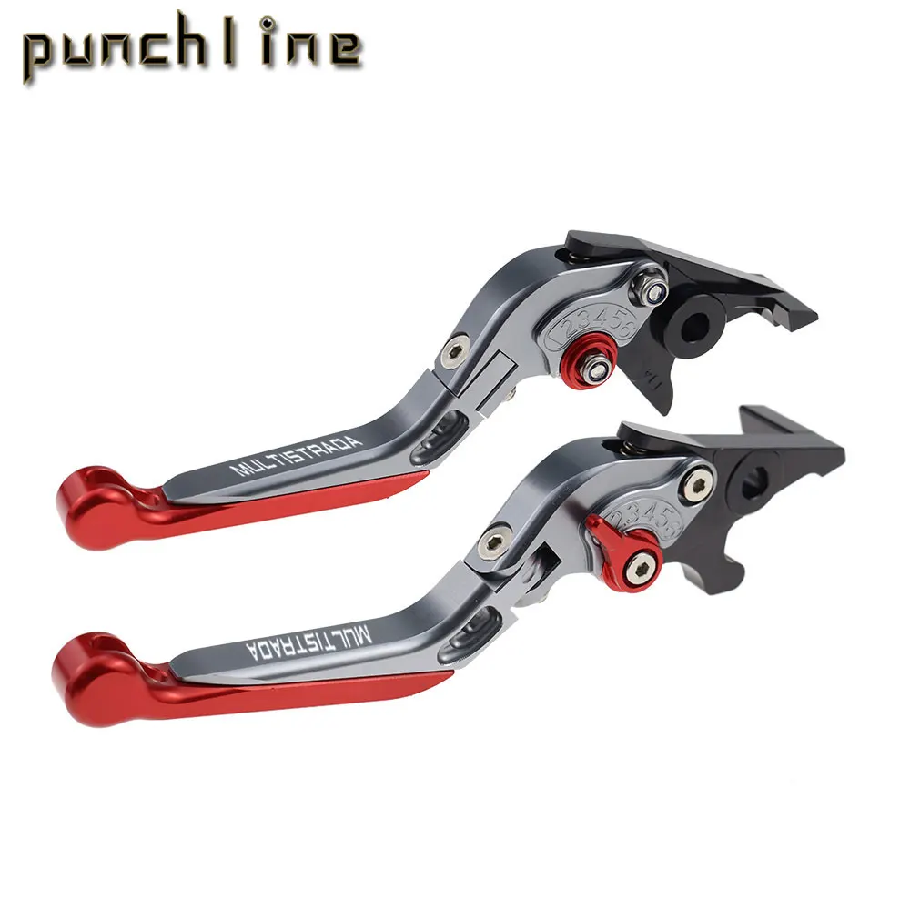 

Fit For Multistrada 1200/1260/S/GT 2010-2022 Folding Extendable Clutch Brake Levers Motorcycle Accessories Parts Handles Set