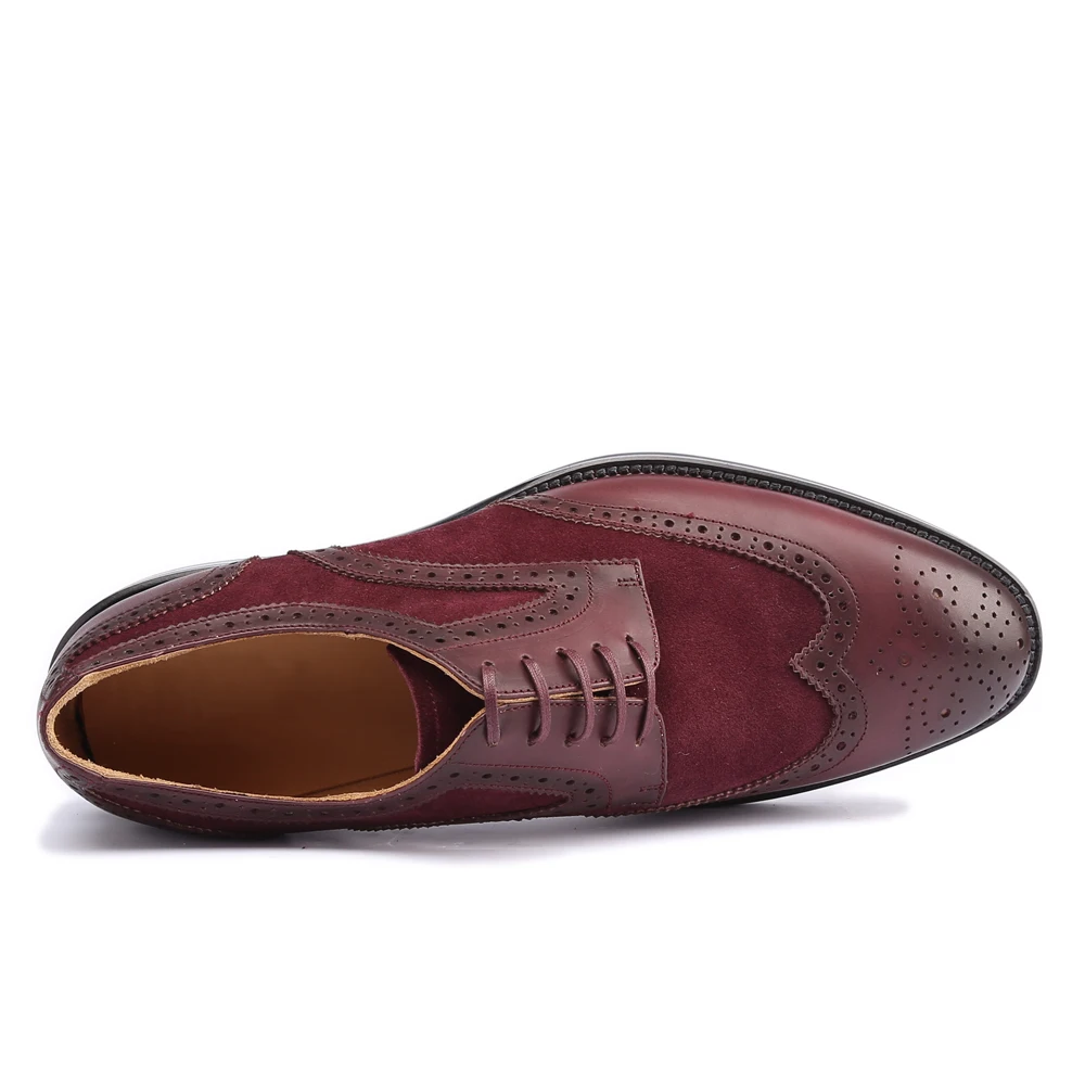 Туфли мужские классические из натуральной кожи роскошные винтажные Ретро