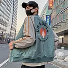 Куртка в гонконгском стиле мужская хлопковая осенне-зимняя трендовая Студенческая Свободная куртка для инструментов Корейская бейсбольная форма Мужская