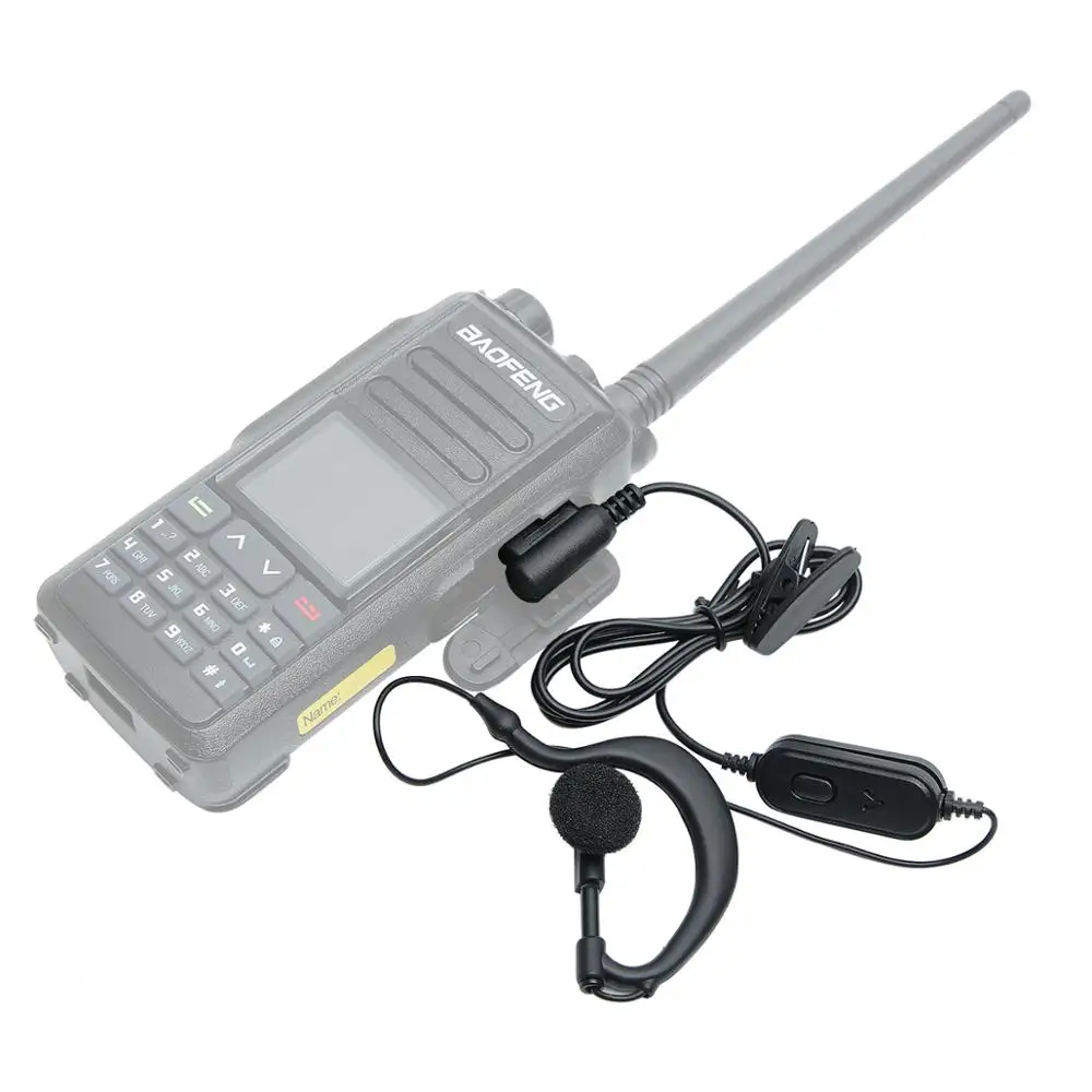 

10PCS Baofeng Ham radio 2pin K port earpiece ptt mic headset for handheld walkie talkie BAOFENG UV-5R UV-82 BF-888S 2 way radio