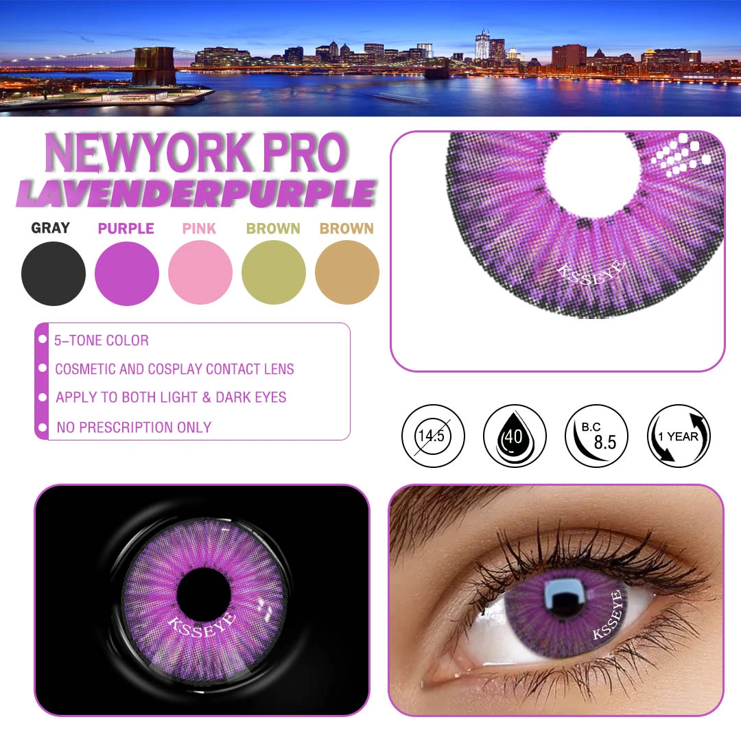 1Pair Multicolored Lenses Contact Lenses Yearly Colored Contacts Blue Color Contact Lenses For Eyes Contacts Cover Eyes Color images - 6