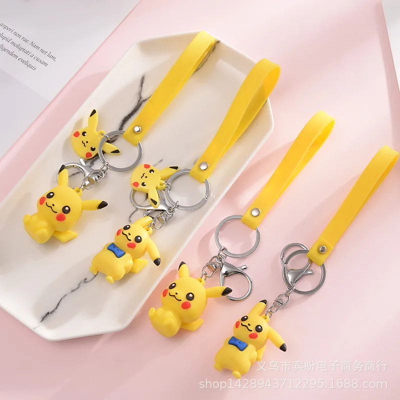 Брелок для ключей с покемоном Пикачу милый мультяшный персонаж аниме школьная