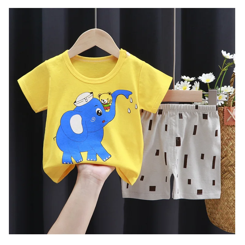 

Футболка с коротким рукавом и принтом животного для мальчиков и девочек