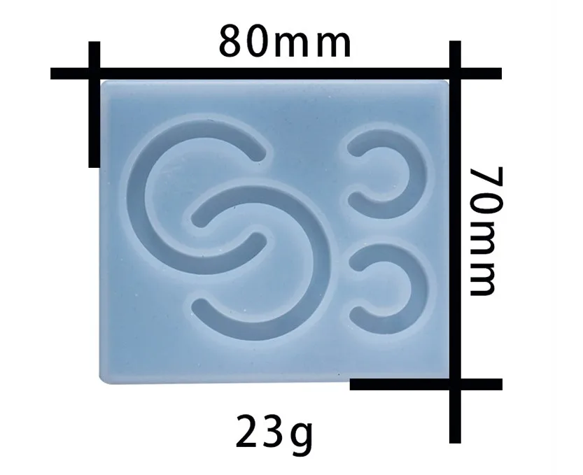 

C Letter Shaped Silicone DIY Handcraft Jewelry Molds Jewelry Accessories UV Resin Epoxy Mould