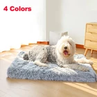 Большая ортопедическая кровать для собаки, мягкий плюшевый матрас для домашних животных, модель со съемным моющимся покрытием, коврик, подушка для больших кошек и собак