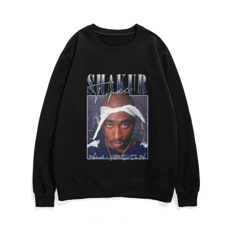 

Shakur Tupac 2pac Pullover Hip Hop Trend Sweatshirts Mens Streetwear New Men Playboi Carti Fashion Harajuku Pullovers Sweatshir