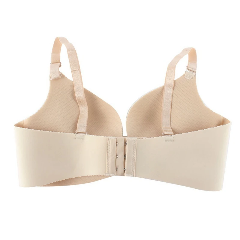 

Sexy Women Spandex Bra Seamless Support Plunge Push Up Convertible Straps Bra Solid