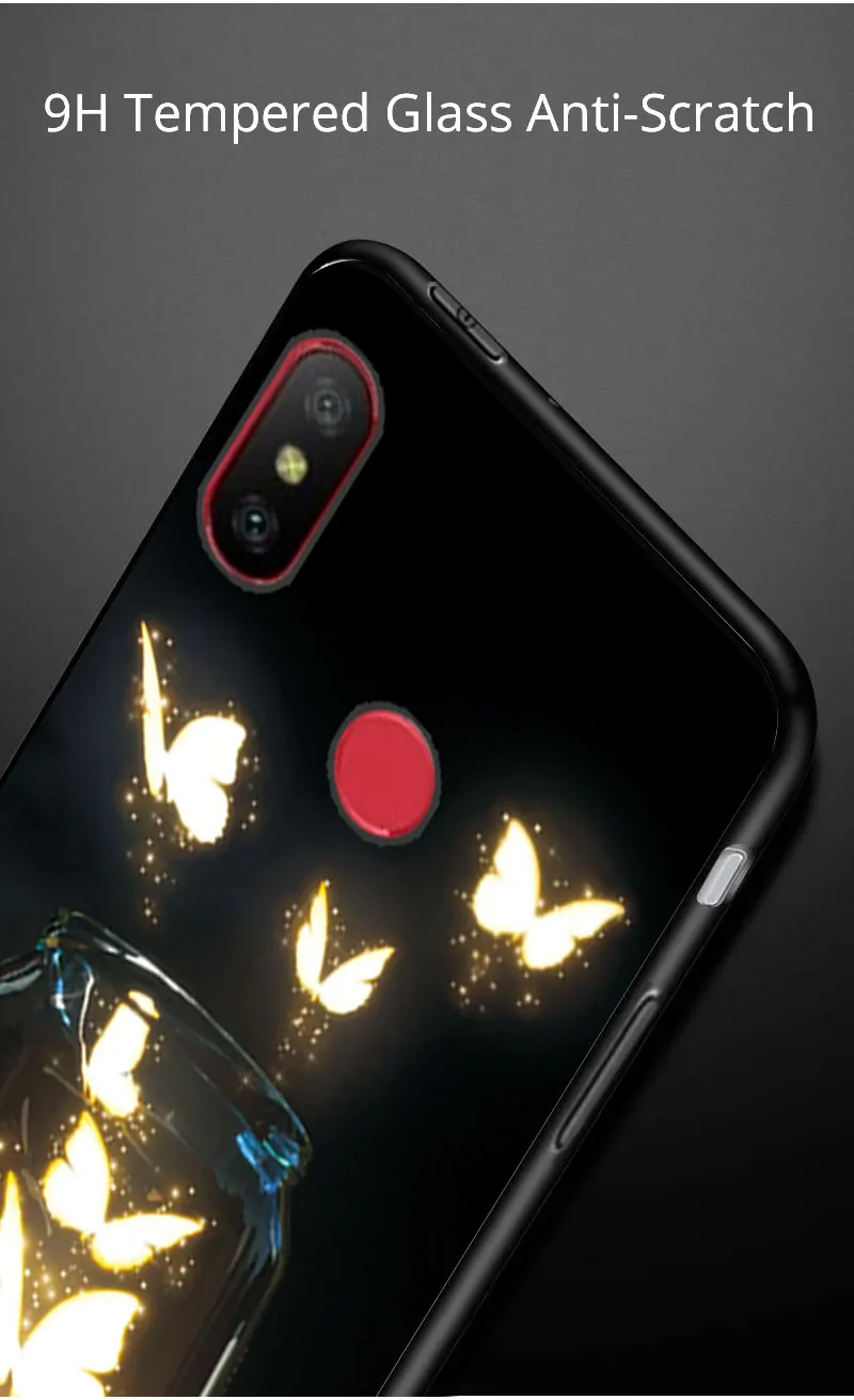 Красивый чехол для телефона с цветами для Xiaomi Redmi Note 5 6 7 Pro, чехол, черный ТПУ для Redmi Note 4X4, чехол для Redmi 6A 7A, задняя крышка