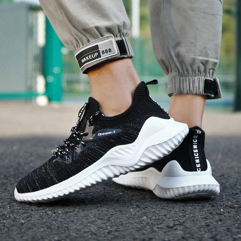 Men Mesh Breathable Running Sport Shoes Fashion Light Soft Men Sneakers Outdoor Comfortable Casual Antiskid Jogging Sport Shoes