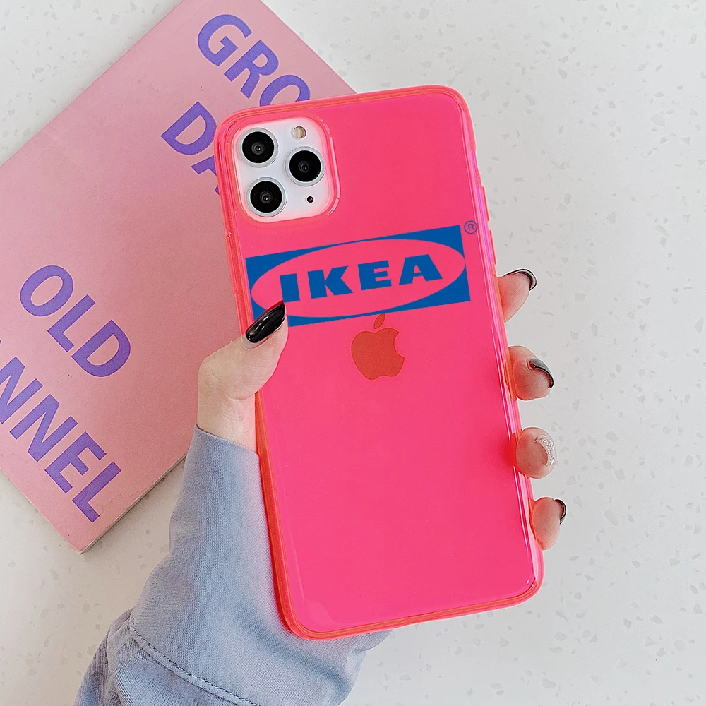 Модный чехол для телефона с флуоресцентными буквами iphone 11 Pro Max X XR XS 7 8 plus