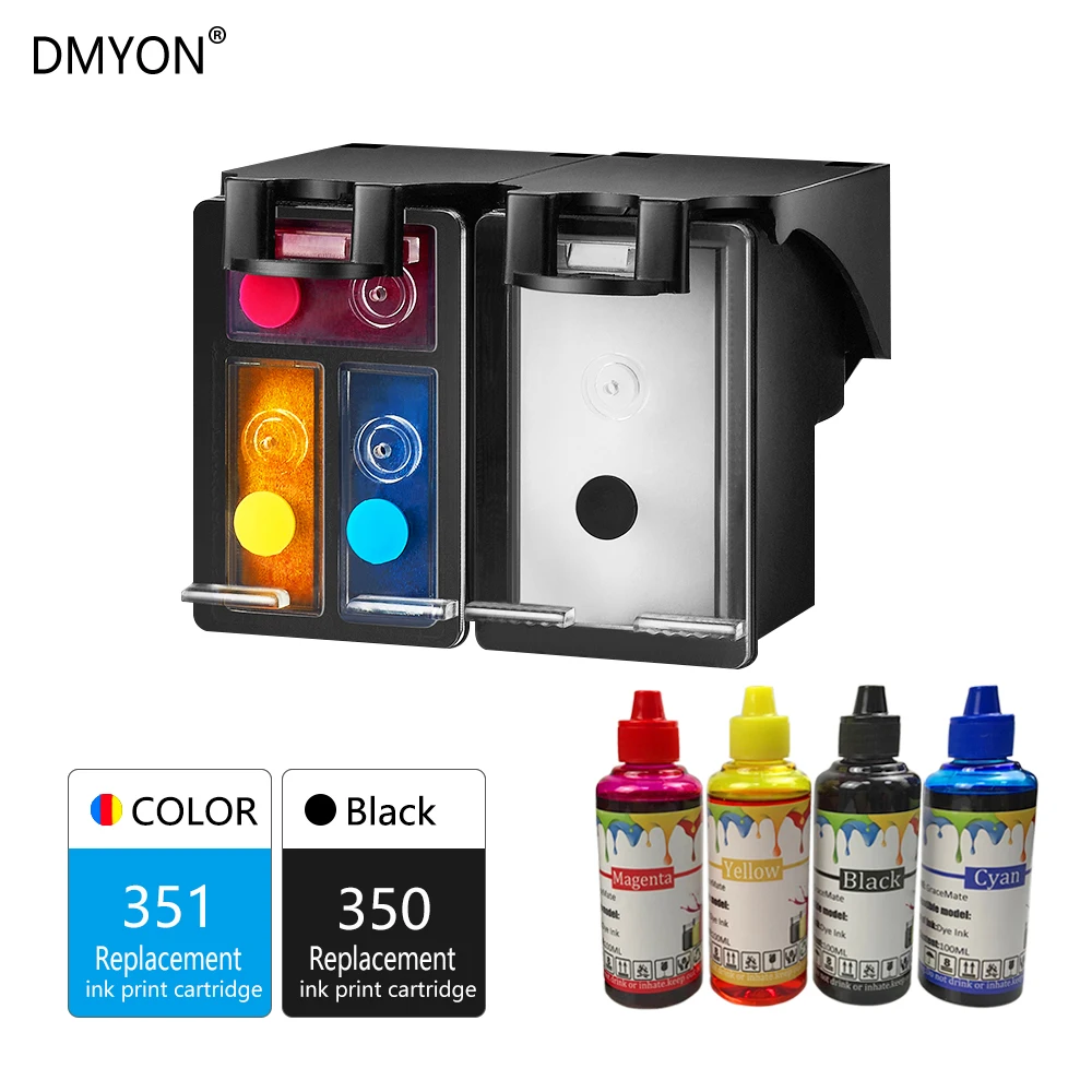 DMYON многоразовый картридж Замена для HP 350XL 351XL совместимый C4580 C5280 J5780 J5730 струйный