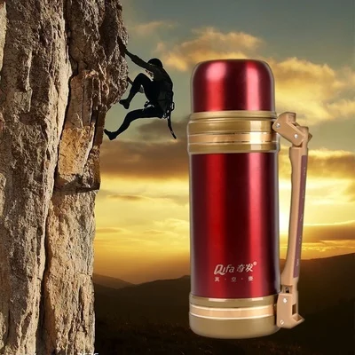 2.2L Gift giving 2л/высокая емкость термос из нержавеющей стали Модный повседневный, уличный, автомобильный Термокружка для воды портативная Вакуумная чашка с изоляцией - Цвет: 2.2L Gift giving