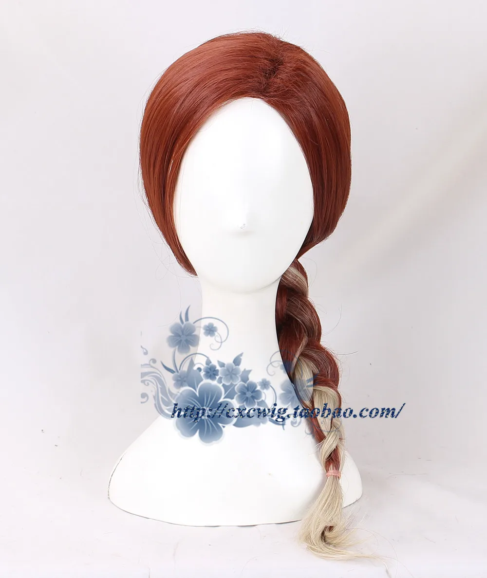 Avengers: Endgame Black Widow Cosplay Wig Natasha Romanoff Gradient 50cm Braid Half Long Hair + Free Cap | Тематическая одежда и