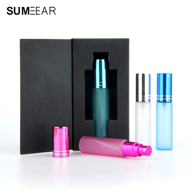 50Pieces/lot 10ML Spray Bottles packing box Perfume Bottle Frosted sand gift box Sample Empty Containers Atomizer