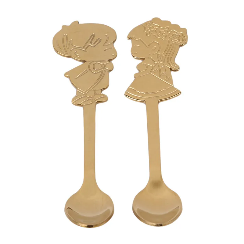 2 шт./компл. кофейные ложки жениха и невесты креативные с длинной ручкой из