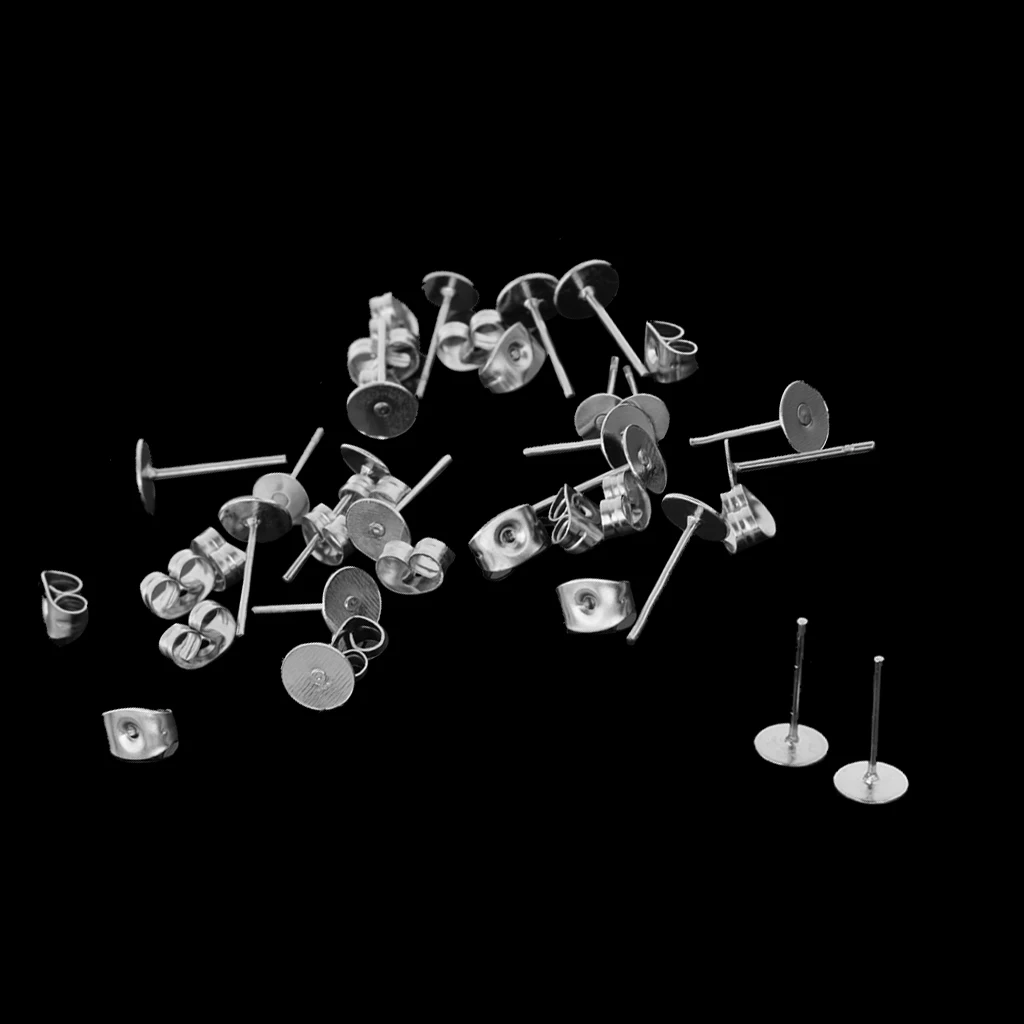 42 пары белые серьги гвозди|Ювелирная фурнитура и компоненты| |