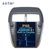 aotsr tesla10 4%e2%80%9c vertical screen android 8 1 car dvd player gps navigation for mitsubishi asx rvr outlander sport 2010 2014