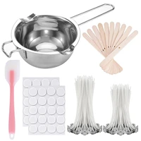 diy candle making supplies kit including 600ml melting pot candle wicks stickers centering devices spoon for beginners
