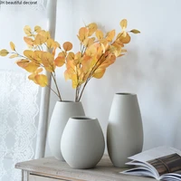 modern simple pure color white vase dining table decoration creative living room flower arrangement dried flower decoration