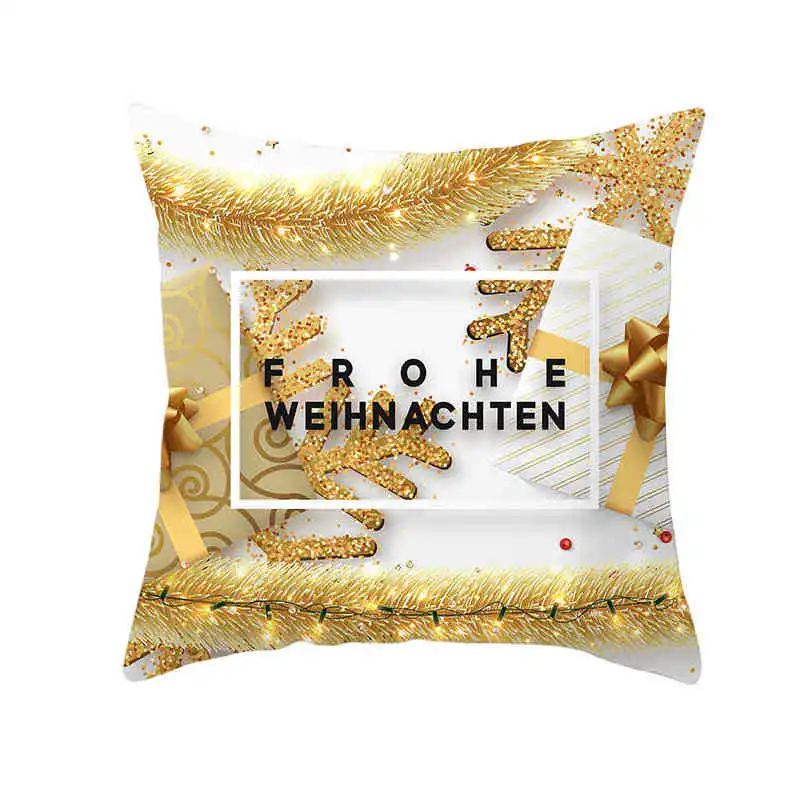 Домашняя Золотая Рождественская серия декоративная подушка для дивана поясная