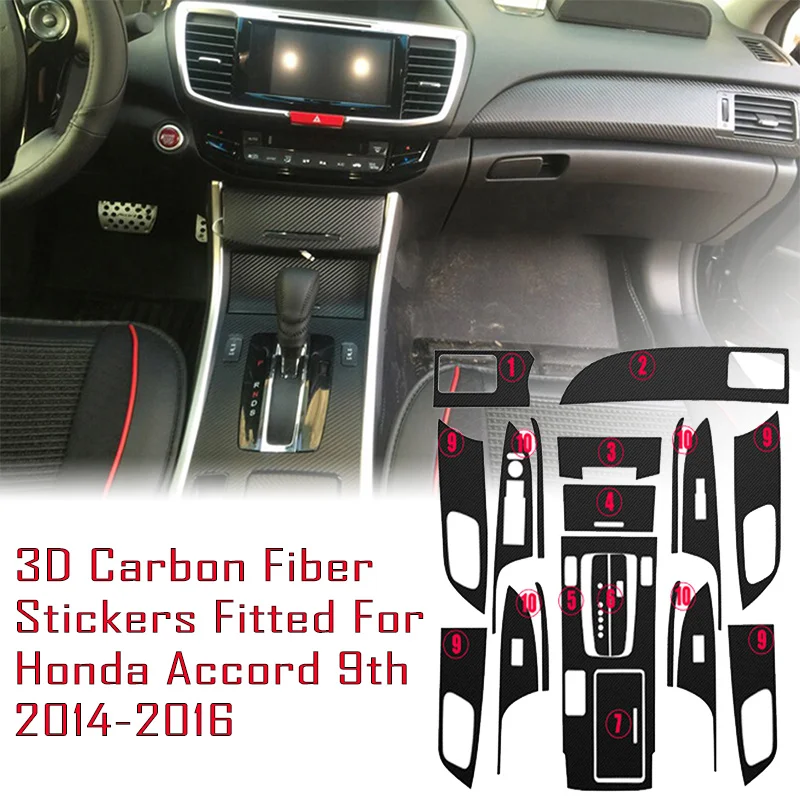 Автомобильный Стайлинг новинка 3D наклейки из углеродного волокна для интерьера