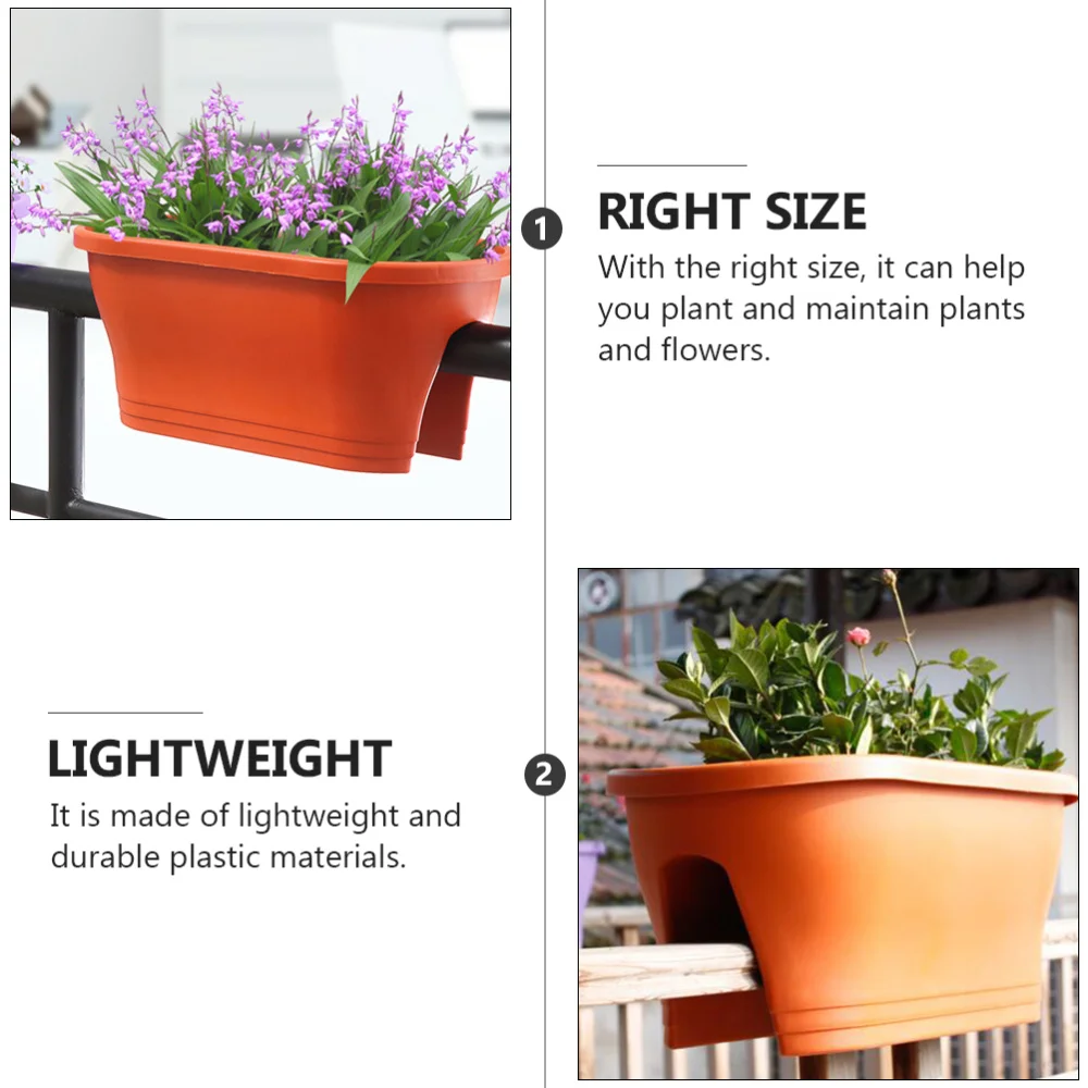 

1pc Lightweight Hanging Planting Pot Box Outdoor Environmental Greening Pot