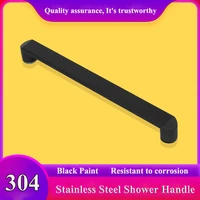 glass door handle of bathroom glass door handle of black shower room 304 stainless steel