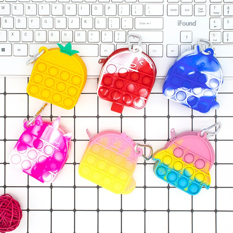 

Color Pop It Fidget Toy Children Creativity Push Bubble Coin Purse Antistress Toy Adult Squishy Squeeze Antistress Birthday Gift